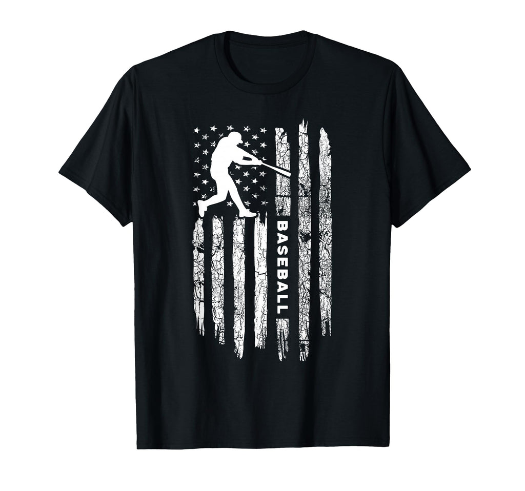 American Flag Baseball Baseball T-Shirt - Minimalist Print Unisex - T-Shirt, Sweatshirt, Hoodie