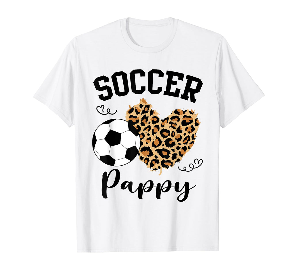 Soccer Pappy Heart Leopard Pappy Family T-Shirt - Aesthetic Graphic Unisex - T-Shirt, Sweatshirt, Hoodie