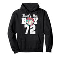 Thats My Baseball 72 Number Mom Dad 72 Hoodie - Minimalist Print for Adults - T-Shirt, Sweatshirt, Hoodie