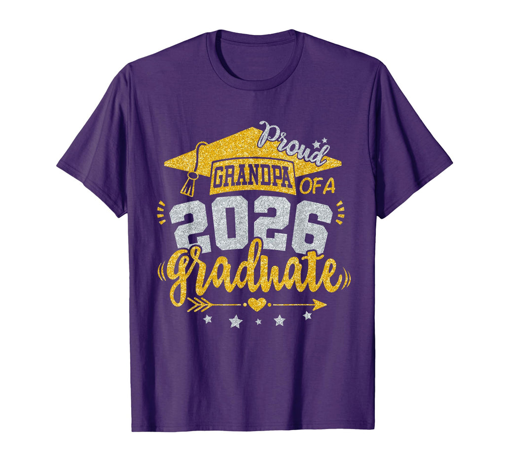 Proud Grandpa 2026 Graduate Grad T-Shirt - Casual Everyday Wear for Adults - T-Shirt, Sweatshirt, Hoodie