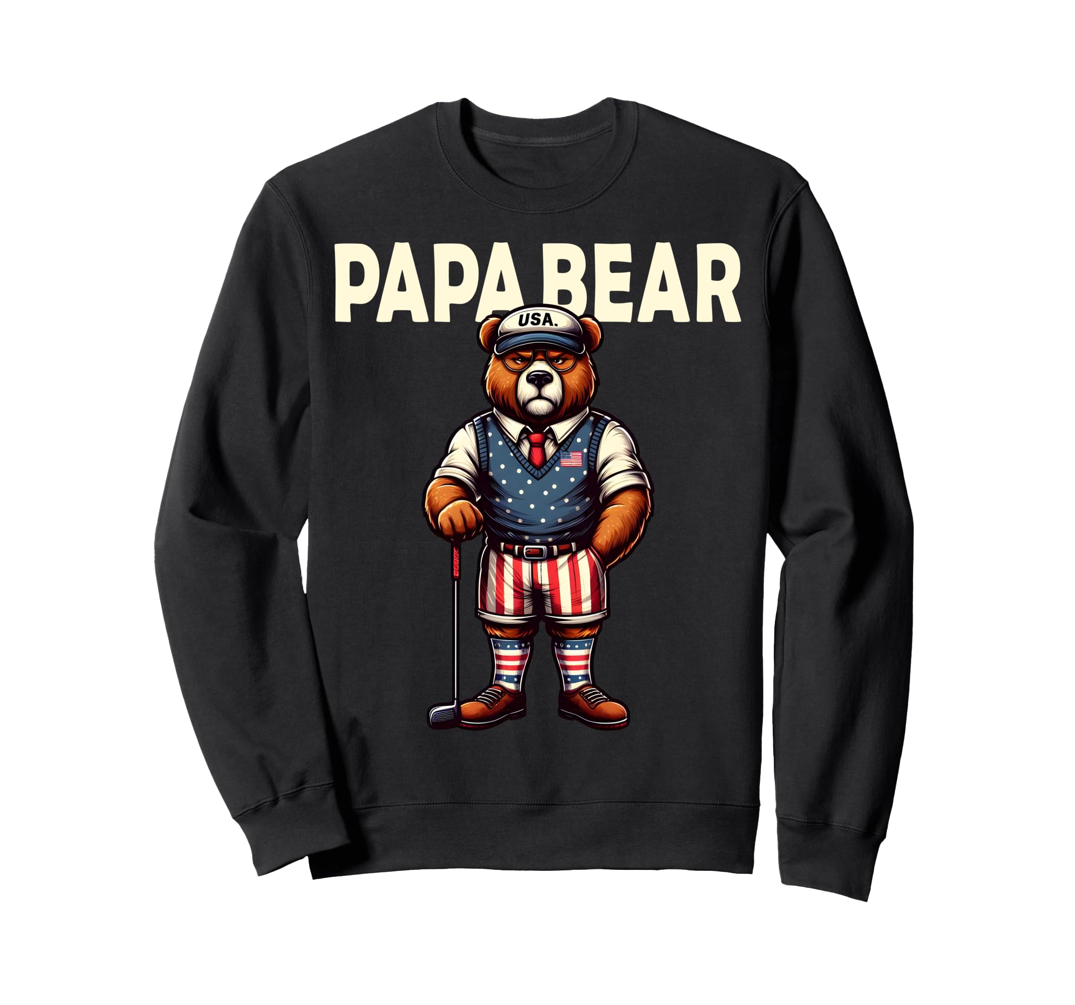 Papa Bear Gifts Funny Birthday Fun Sweatshirt - Custom Art Print Unisex - T-Shirt, Sweatshirt, Hoodie
