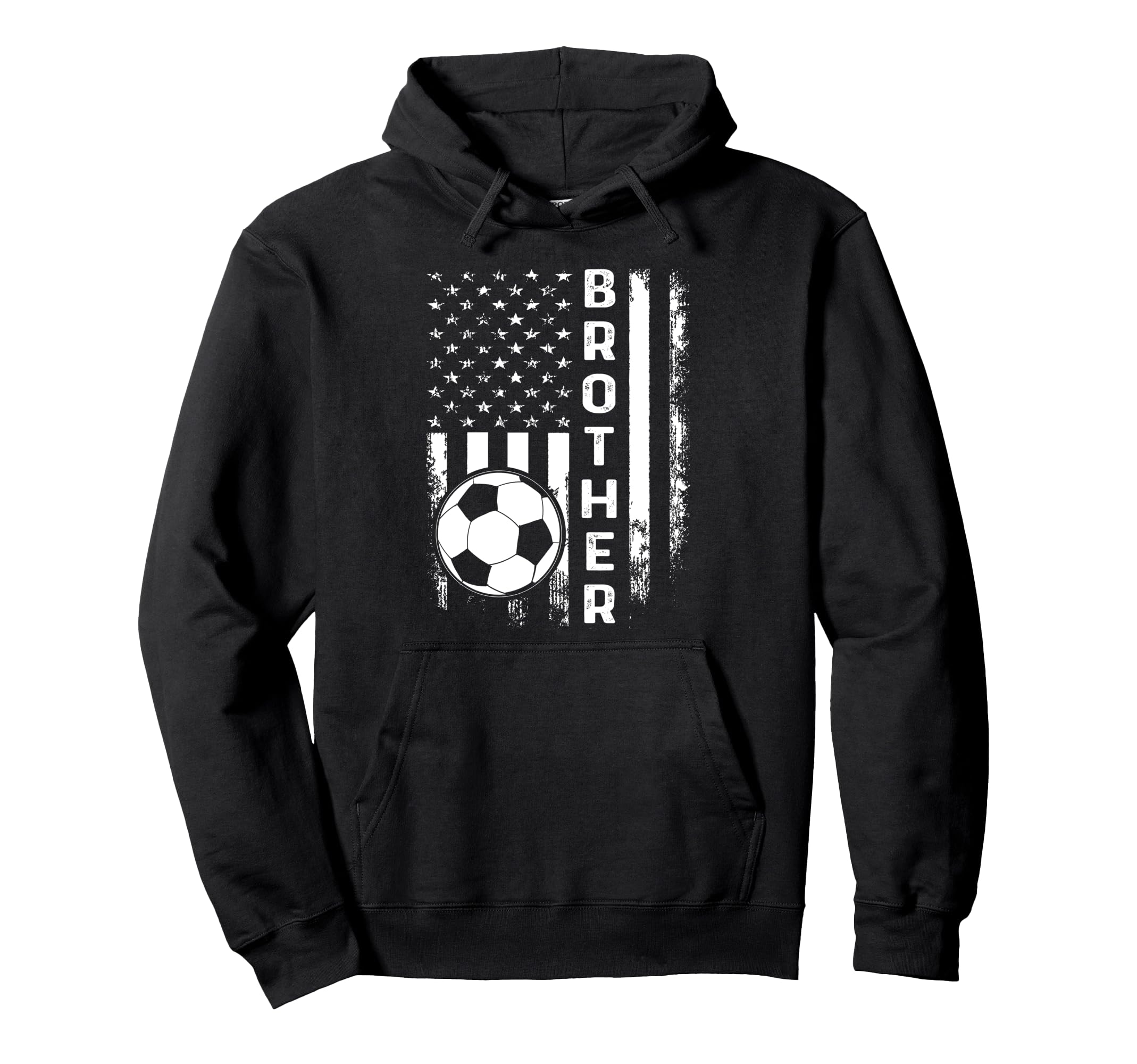 Soccer Brother America Flag Hoodie - Minimalist Print Men Women - T-Shirt, Sweatshirt, Hoodie