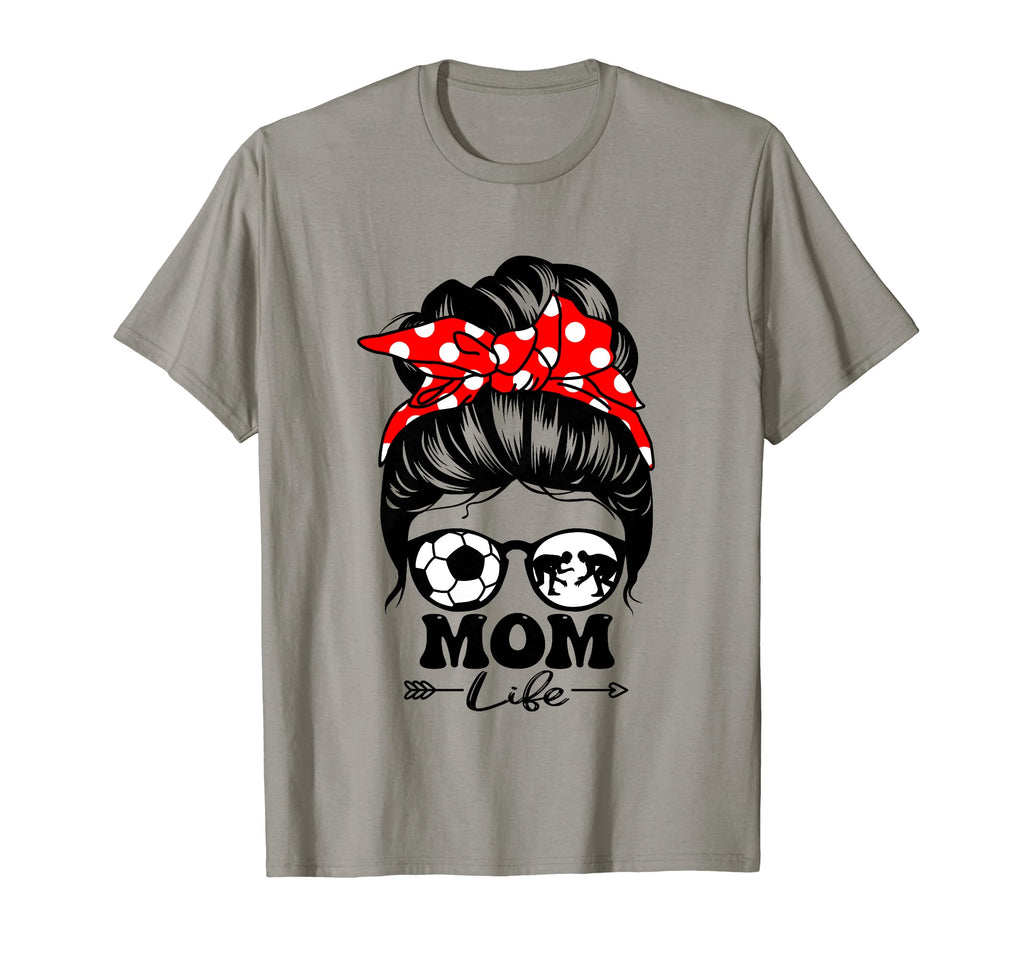Mom Life Messy Bun Hair Funny T-Shirt - Novelty Apparel Men Women - T-Shirt, Sweatshirt, Hoodie