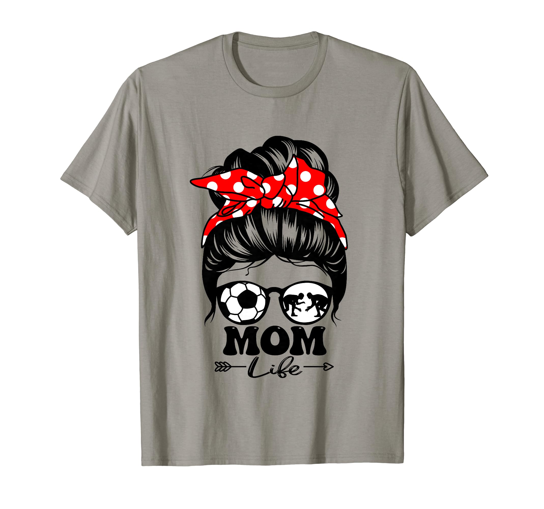 Mom Life Messy Bun Hair Funny T-Shirt - Novelty Apparel Men Women - T-Shirt, Sweatshirt, Hoodie