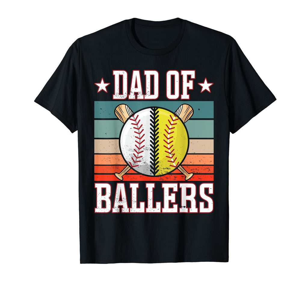 Dad Ballers Funny Baseball Funny Dad T-Shirt - Casual Everyday Wear Unisex - T-Shirt, Sweatshirt, Hoodie