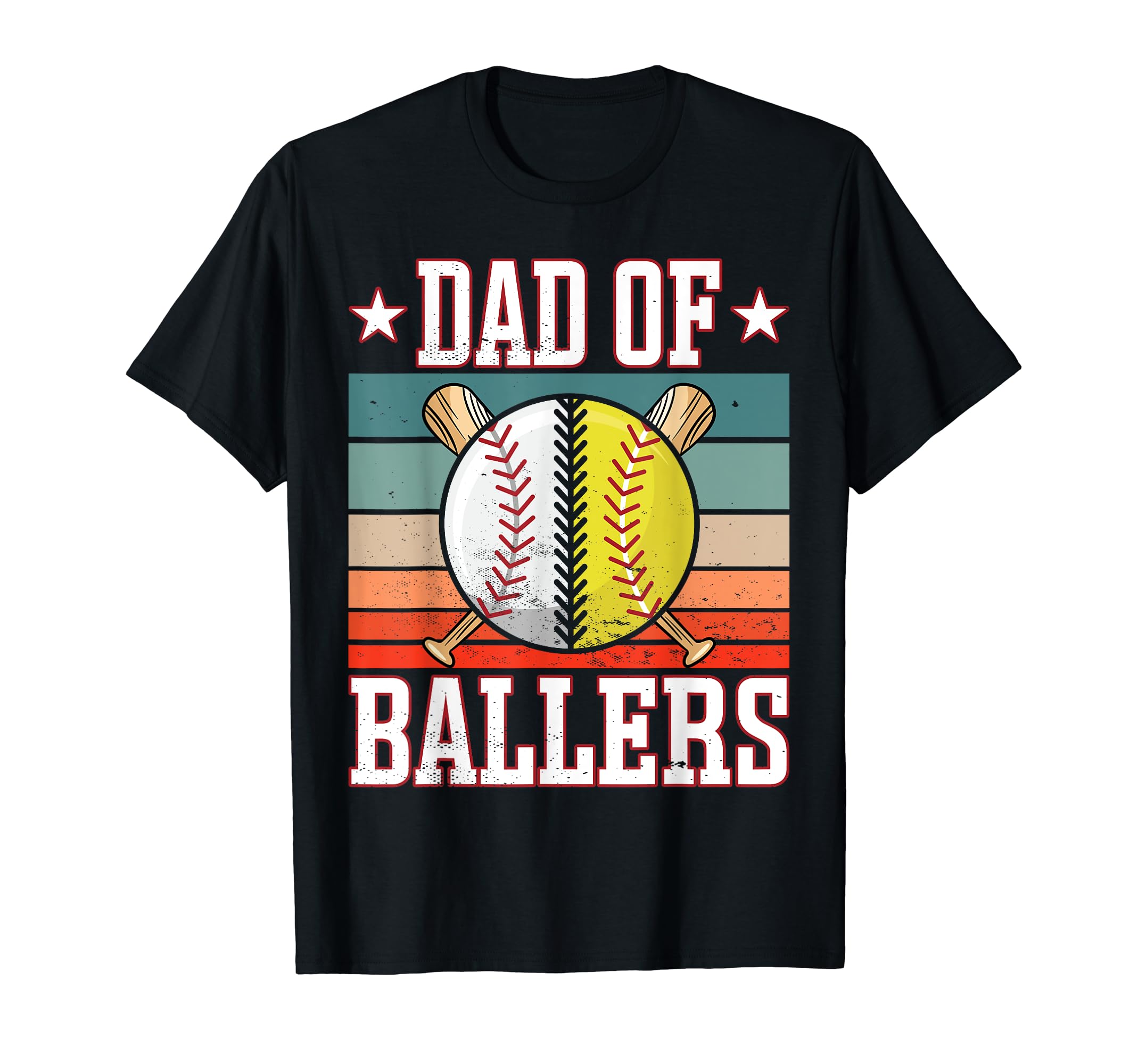 Dad Ballers Funny Baseball Funny Dad T-Shirt - Casual Everyday Wear Unisex - T-Shirt, Sweatshirt, Hoodie