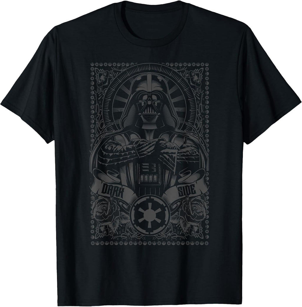 Dark Side Darth Vader Ornate Etching - Adult & Kids T-Shirts, Sweatshirts & Hoodies apparel design preview 1