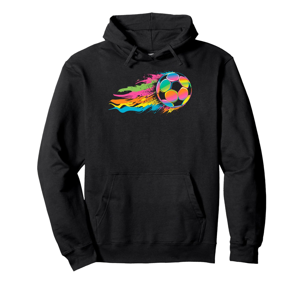 Colorful Splash Art Soccer Football Ball Hoodie - Trendy Graphic Men Women - T-Shirt, Sweatshirt, Hoodie
