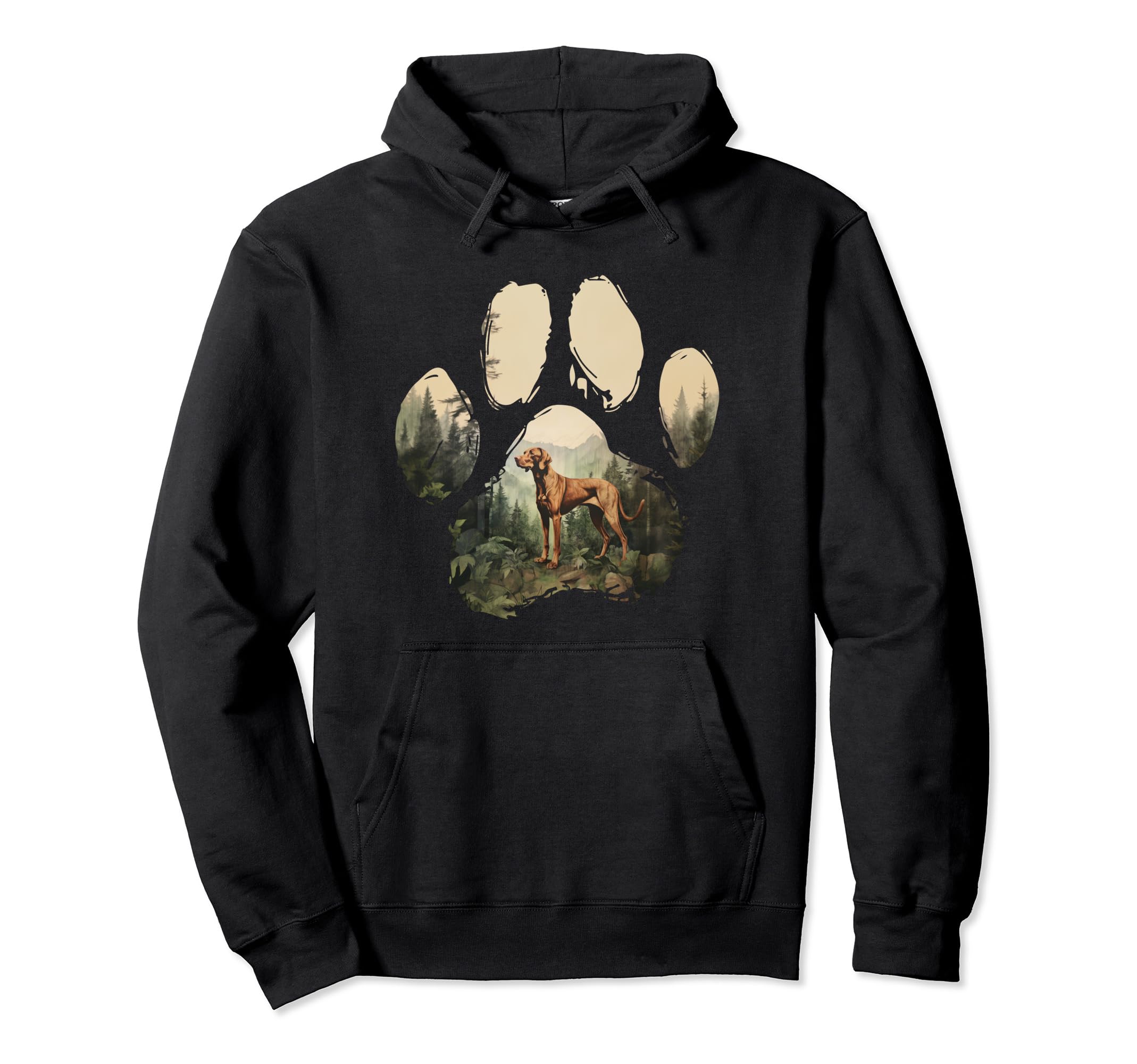 Vizsla Mountain Paw Dog Mom Dad Hoodie - Novelty Apparel for Adults - T-Shirt, Sweatshirt, Hoodie