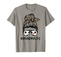 Leopard Messy Bun Soccer Grandma Life T-Shirt - Unique Graphic for Adults - T-Shirt, Sweatshirt, Hoodie