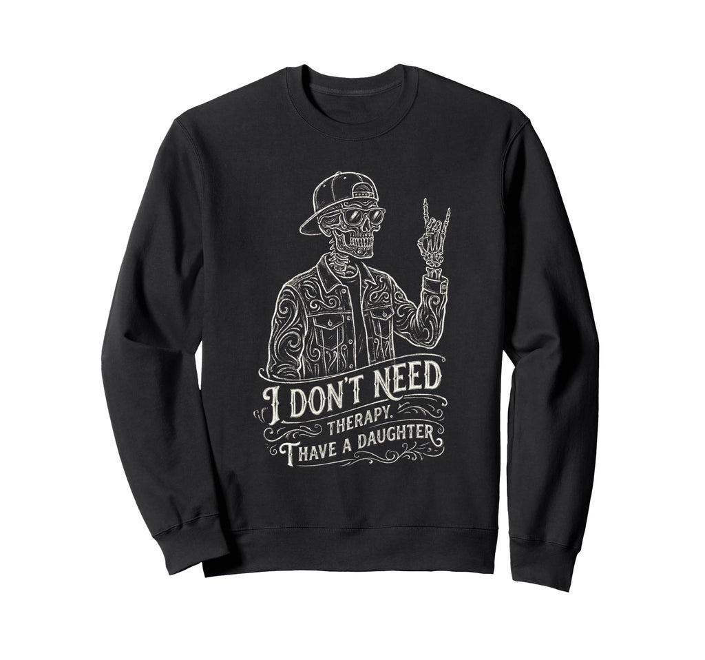 Skeleton Dad Daughter Matching Sweatshirt - Custom Art Print for Adults - T-Shirt, Sweatshirt, Hoodie