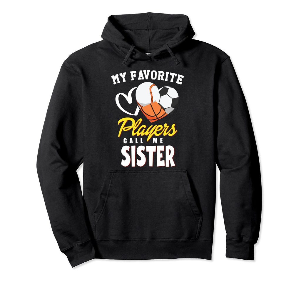 My Favorite Players Baseball Soccer Hoodie - Fun Novelty Design for Adults - T-Shirt, Sweatshirt, Hoodie