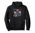 American Flag Trucker Dad Big Rig Hoodie - Novelty Apparel for Adults - T-Shirt, Sweatshirt, Hoodie