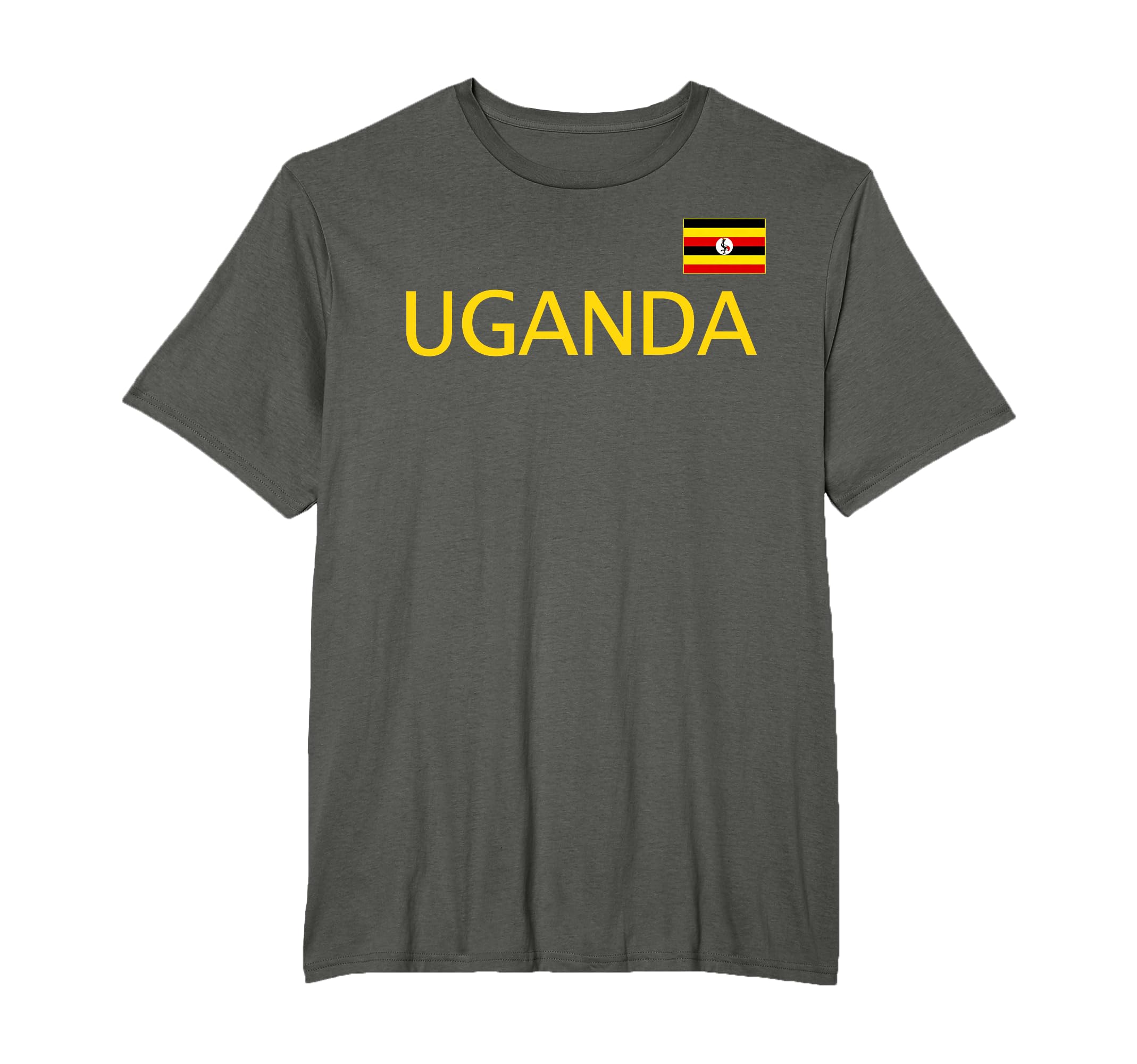 Uganda Flag Sports Football Soccer T-Shirt - Custom Art Print for Adults - T-Shirt, Sweatshirt, Hoodie