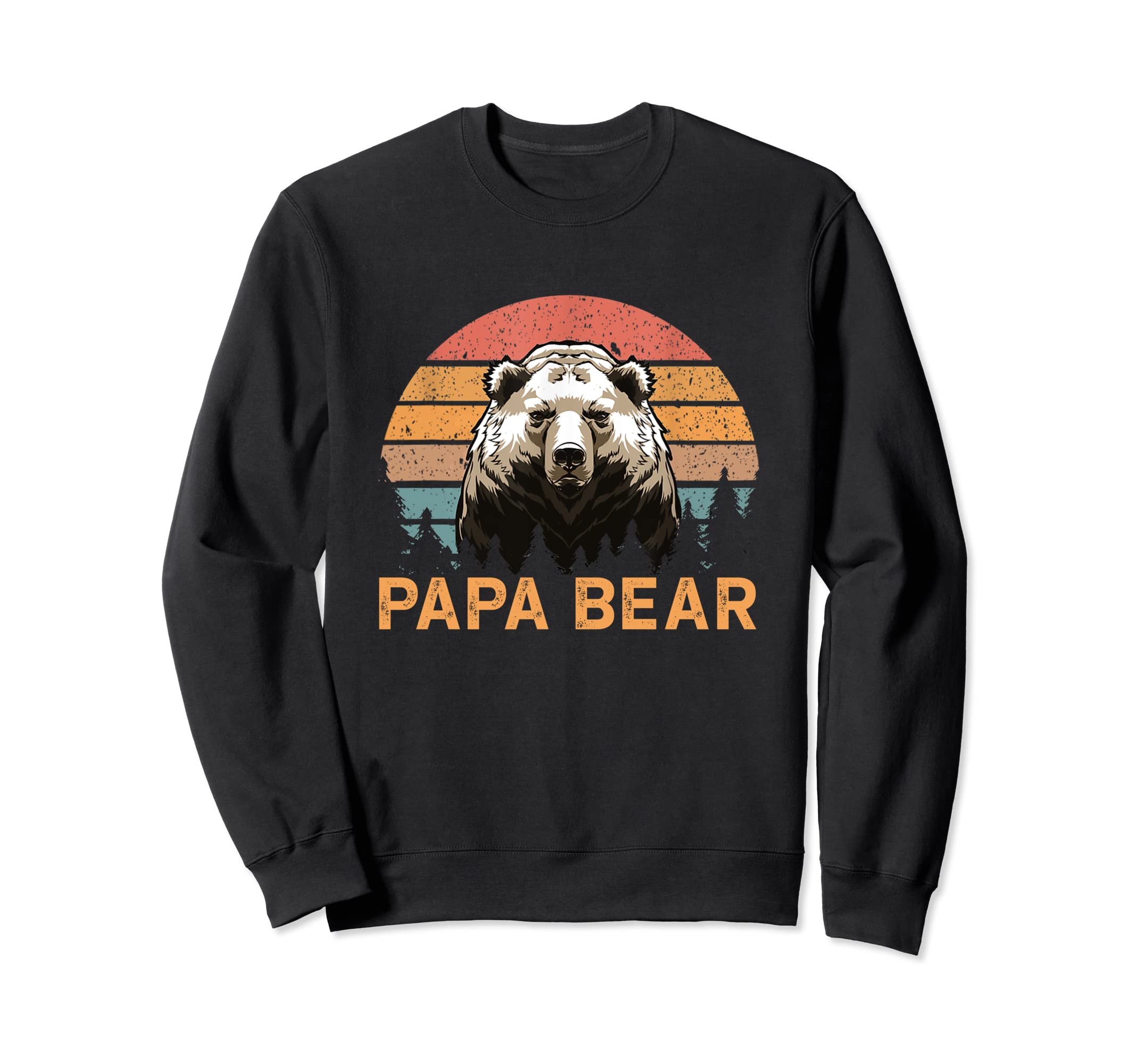 Papa Bear Sunset Daddy Camping Sweatshirt - Fun Novelty Design Unisex - T-Shirt, Sweatshirt, Hoodie