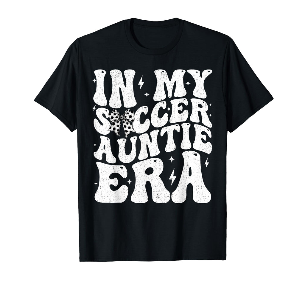 Soccer Auntie Funny Coquette Bow Soccer T-Shirt - Graphic Print Men Women - T-Shirt, Sweatshirt, Hoodie