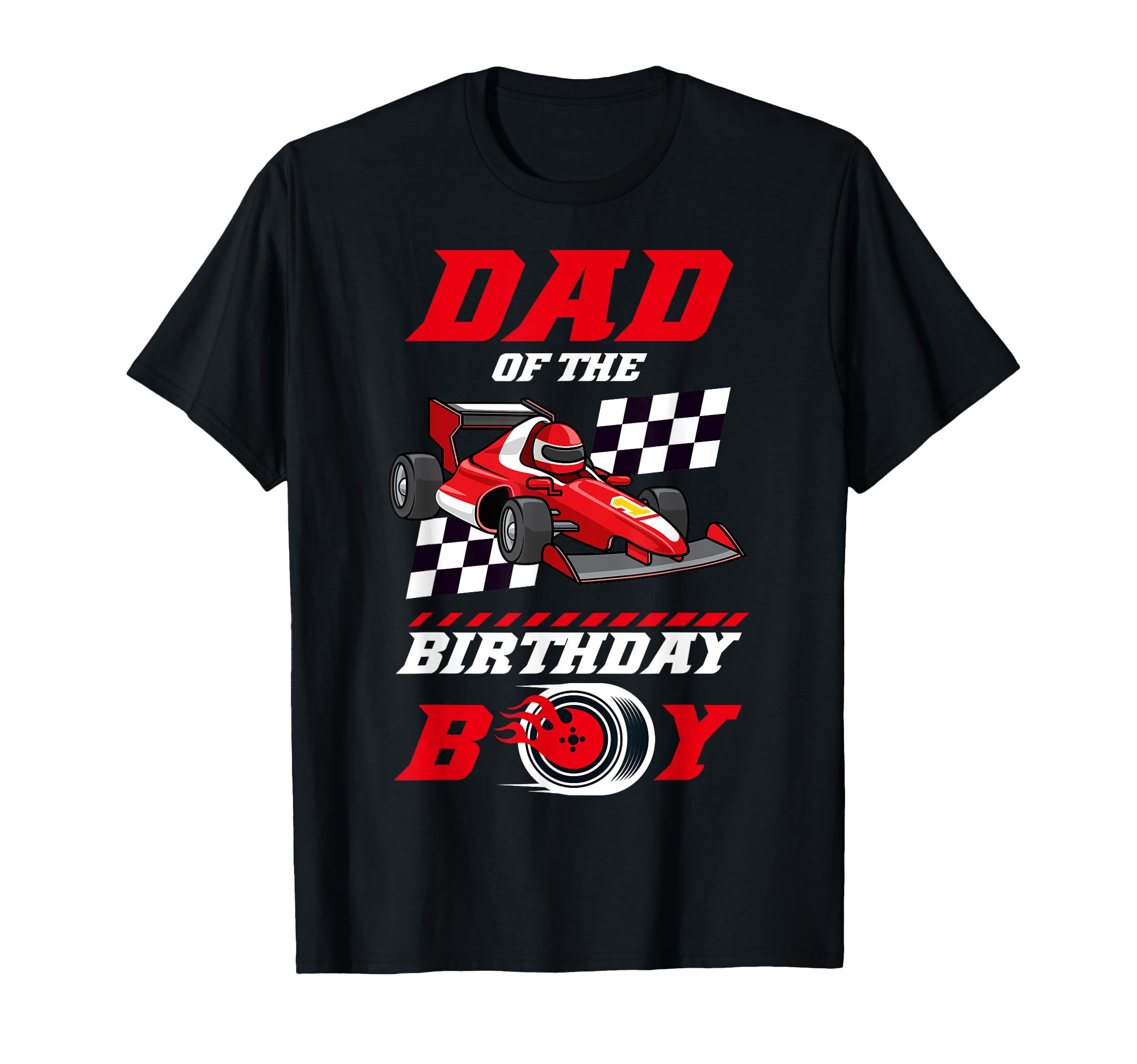 Dad Birthday Pit Crew Race Car Matching T-Shirt - Graphic Print Unisex - T-Shirt, Sweatshirt, Hoodie