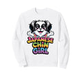 Womens Japanese Chin Toy Canine Cartoon Sweatshirt - Trendy Graphic Unisex - T-Shirt, Sweatshirt, Hoodie