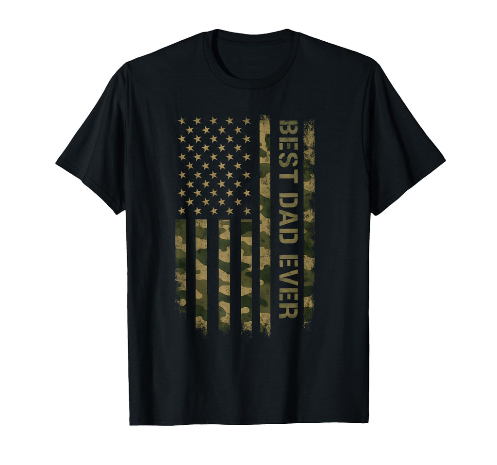 Best Dad Ever American Flag Fathers Day T-Shirt - Unique Graphic Unisex - T-Shirt, Sweatshirt, Hoodie
