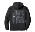 Awesome Dads Have Beards Guns Mens Dad Hoodie - Fun Novelty Design Unisex - T-Shirt, Sweatshirt, Hoodie