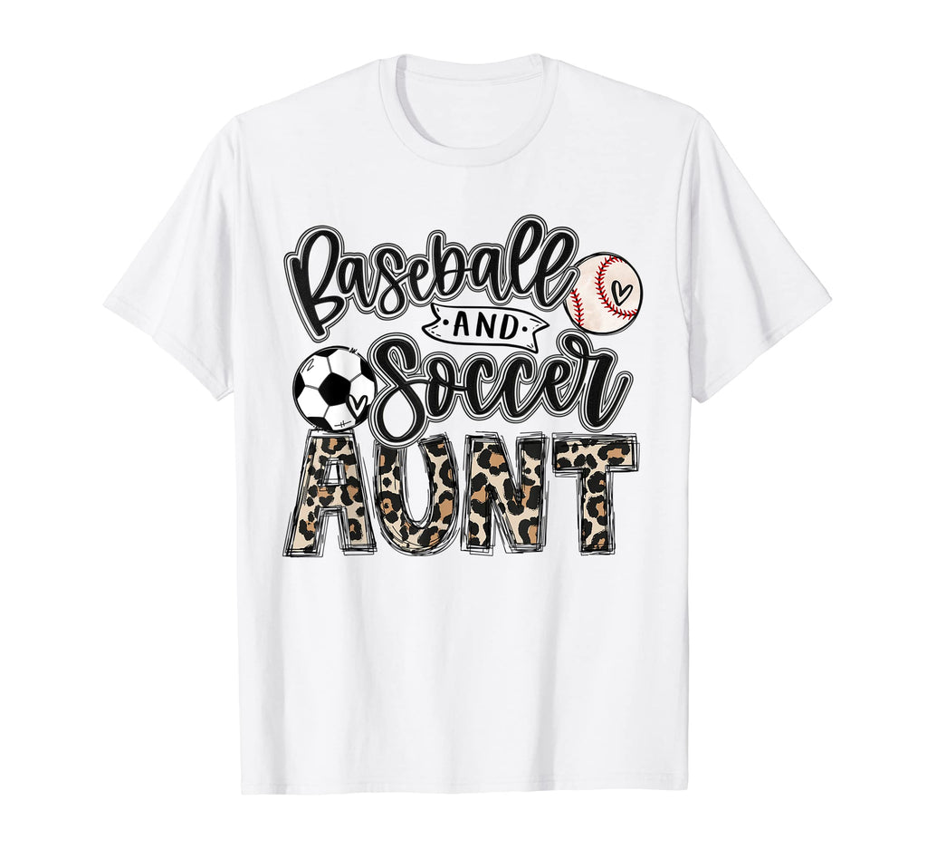 Baseball And Soccer Aunt Both Nephew T-Shirt - Custom Art Print for Adults - T-Shirt, Sweatshirt, Hoodie