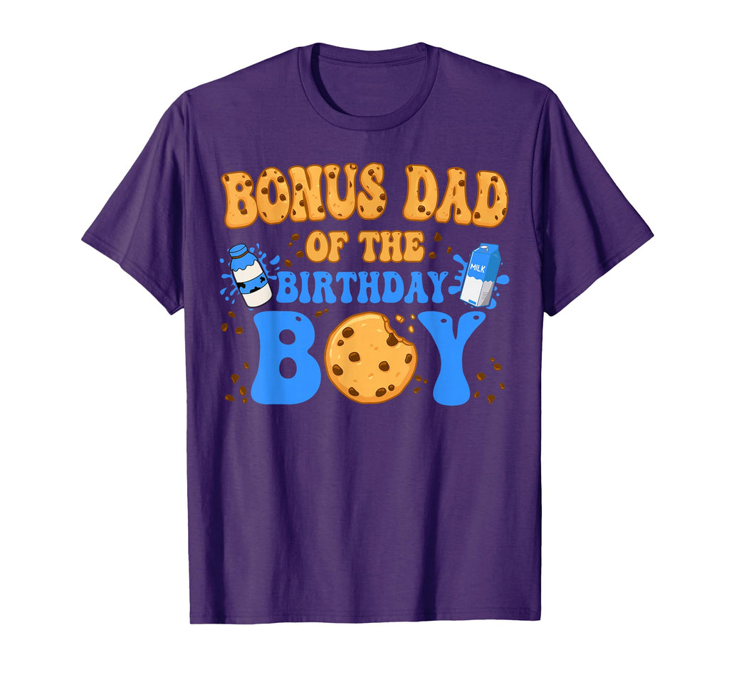 Bonus Dad Birthday Milk And Cookies T-Shirt - Novelty Apparel for Adults - T-Shirt, Sweatshirt, Hoodie
