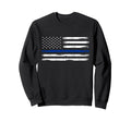 Police Officer Us Usa American Flag Sweatshirt - Unique Graphic Unisex - T-Shirt, Sweatshirt, Hoodie
