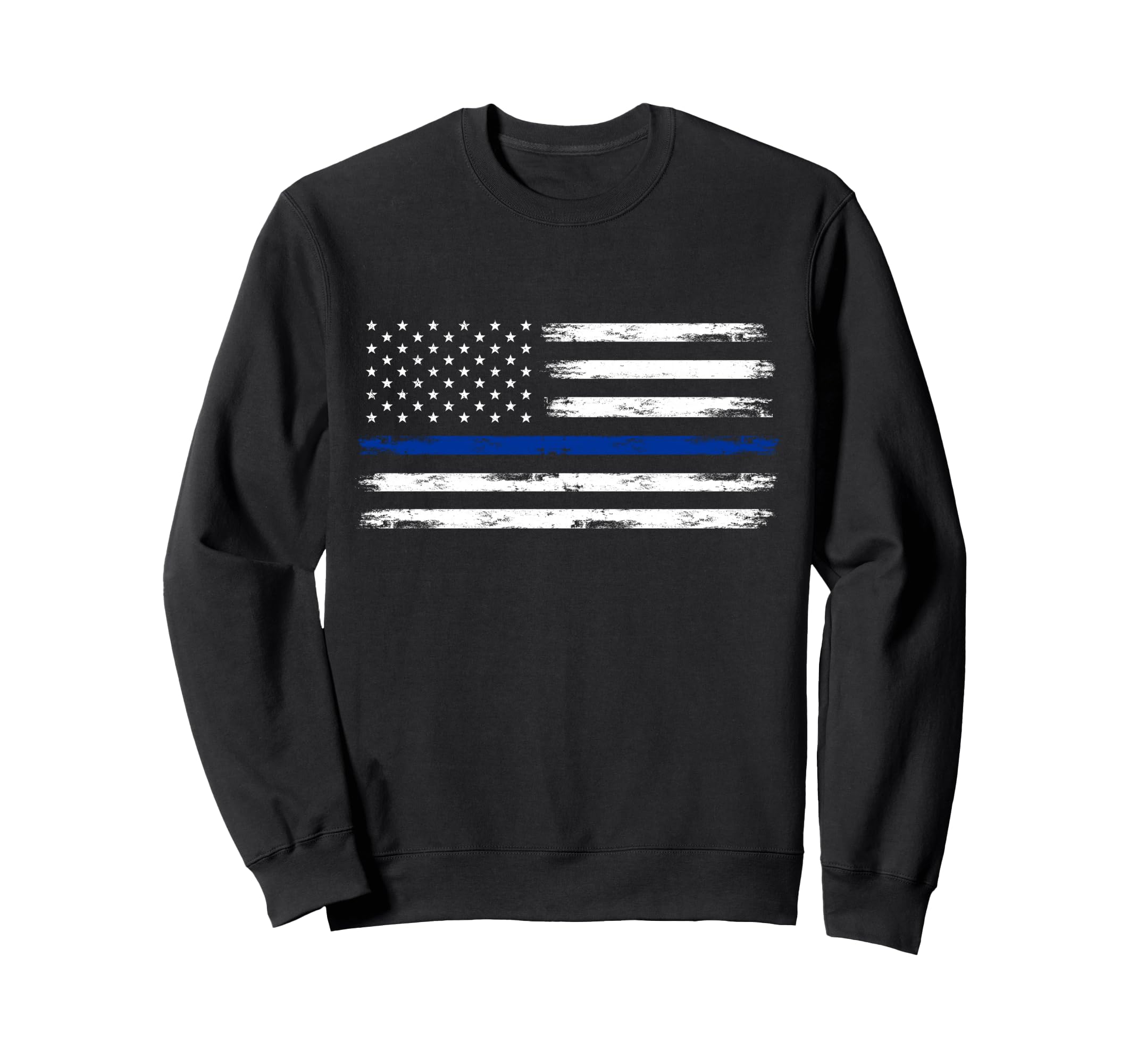 Police Officer Us Usa American Flag Sweatshirt - Unique Graphic Unisex - T-Shirt, Sweatshirt, Hoodie