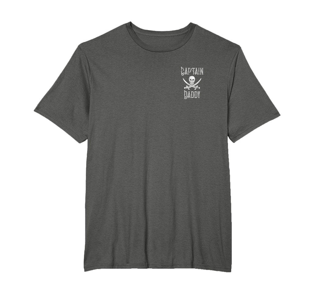 Captain Daddy 2 Sided Personalized Dad T-Shirt - Graphic Print for Adults - T-Shirt, Sweatshirt, Hoodie
