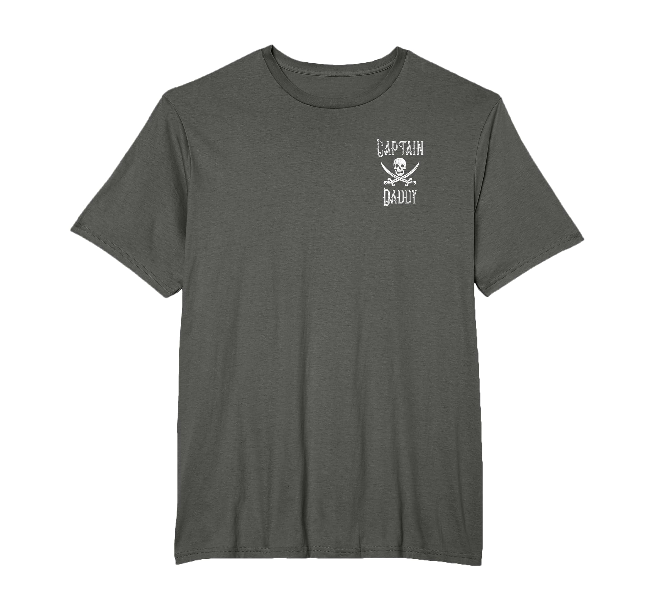 Captain Daddy 2 Sided Personalized Dad T-Shirt - Graphic Print for Adults - T-Shirt, Sweatshirt, Hoodie