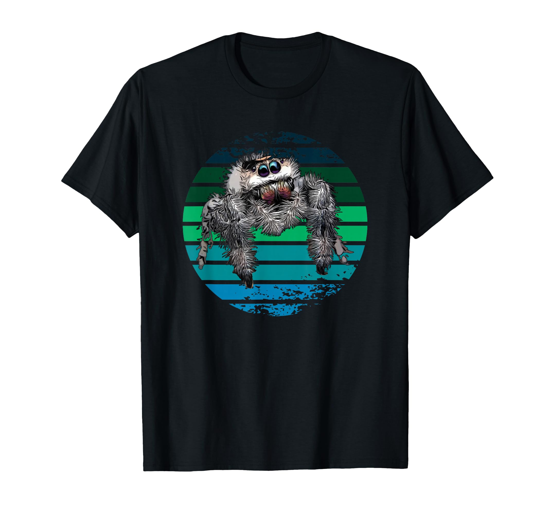 Regal Jumping Spider Spooder Grunge T-Shirt - Aesthetic Graphic Unisex - T-Shirt, Sweatshirt, Hoodie