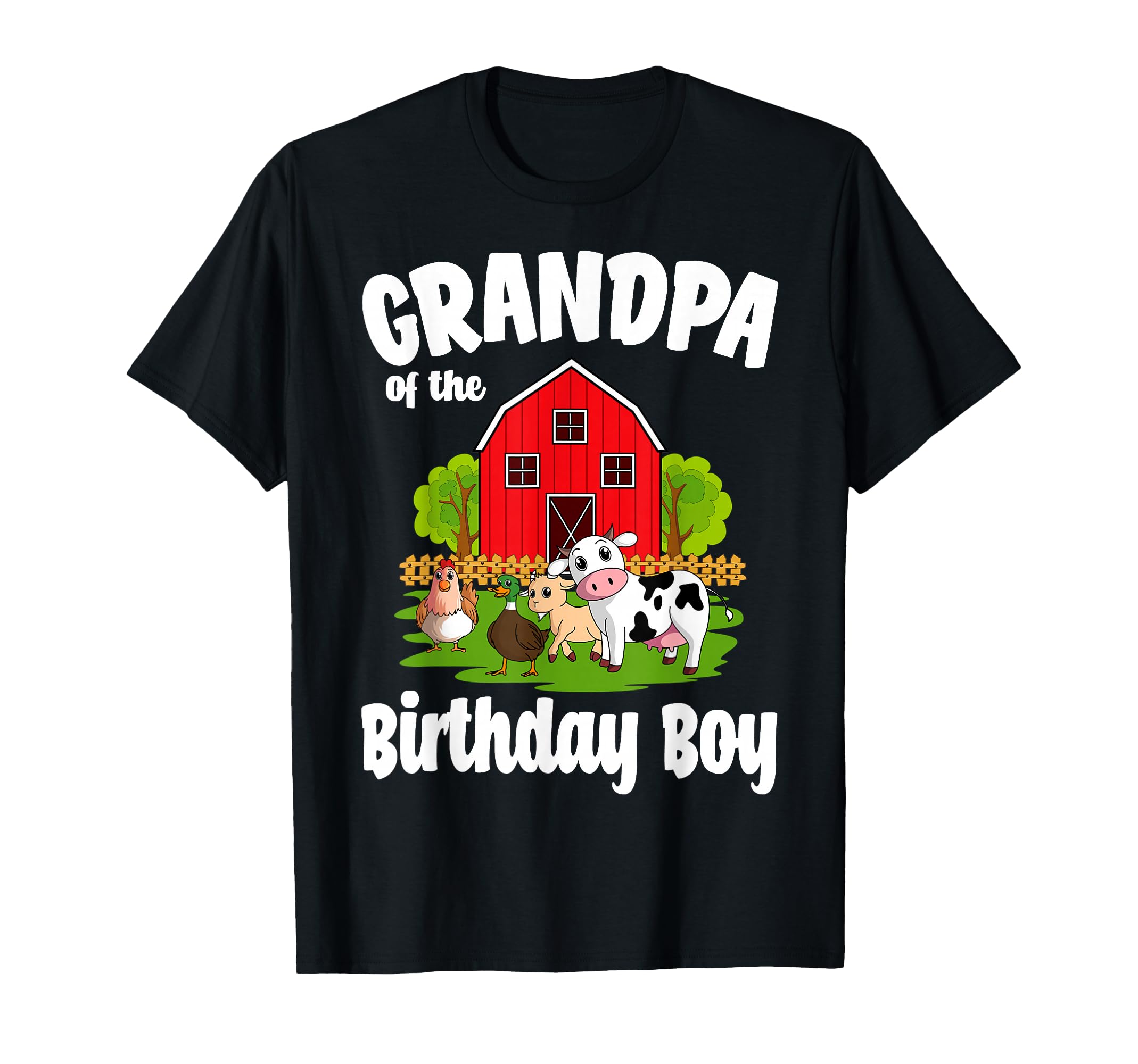 Grandpa Birthday Farm Animal Bday Party T-Shirt - Custom Art Print Unisex - T-Shirt, Sweatshirt, Hoodie