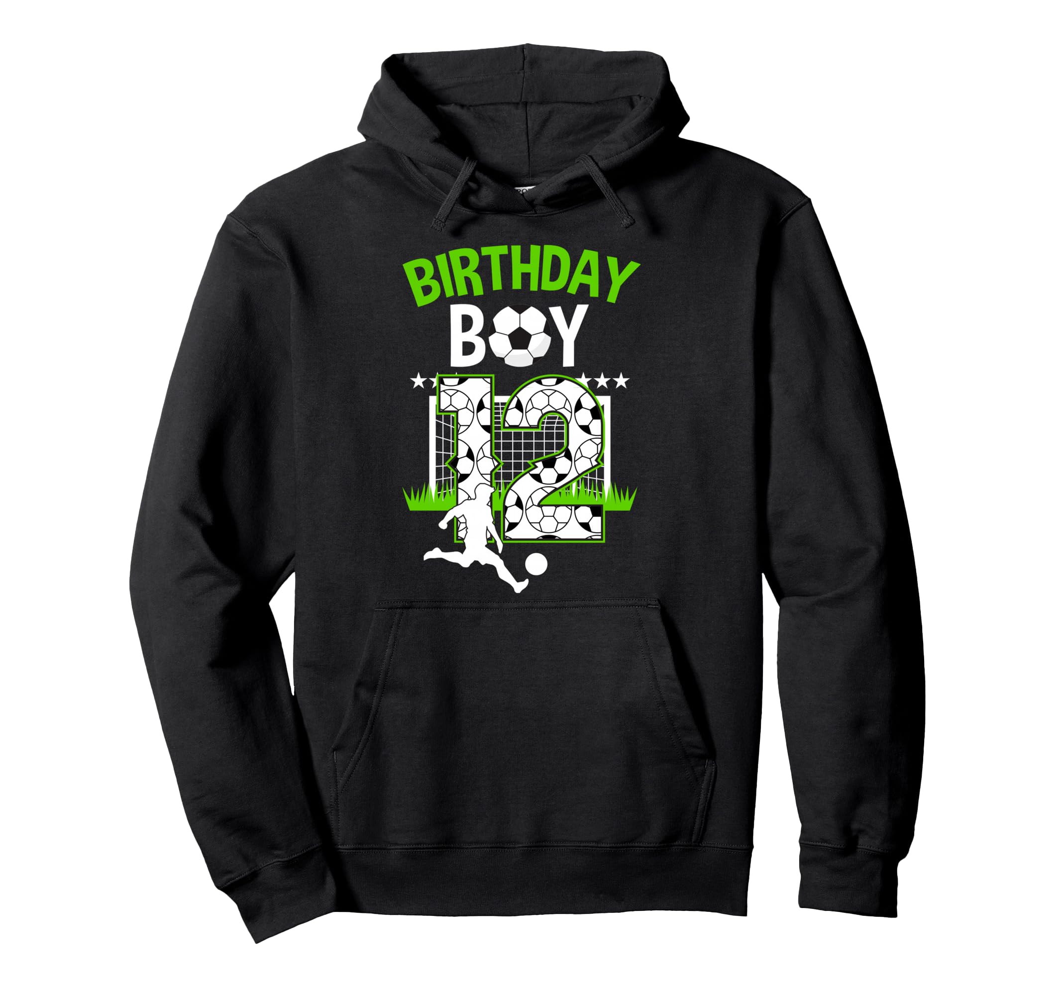 Birthday Soccer 12 Year Old Who Hoodie - Aesthetic Graphic for Adults - T-Shirt, Sweatshirt, Hoodie