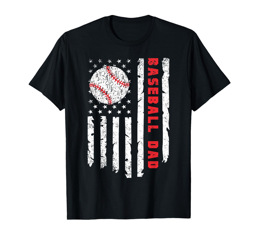 Baseball Dad Usa American Flag T-Shirt - Streetwear Style Men Women - T-Shirt, Sweatshirt, Hoodie