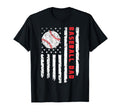 Baseball Dad Usa American Flag T-Shirt - Streetwear Style Men Women - T-Shirt, Sweatshirt, Hoodie