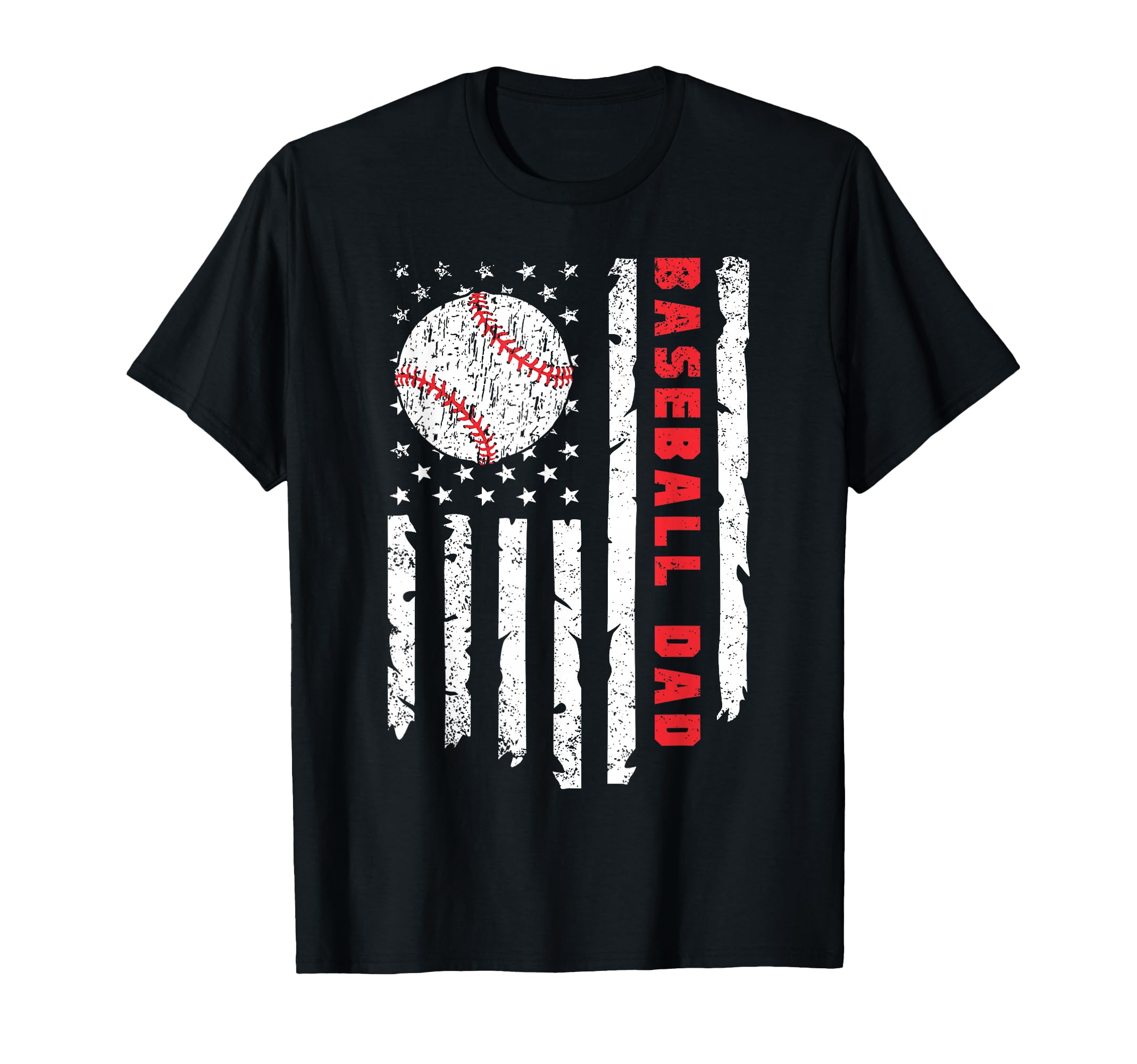 Baseball Dad Usa American Flag T-Shirt - Streetwear Style Men Women - T-Shirt, Sweatshirt, Hoodie