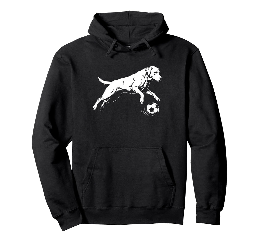 Soccer Labrador Retriever Funny Dog Ball Hoodie - Trendy Graphic for Adults - T-Shirt, Sweatshirt, Hoodie