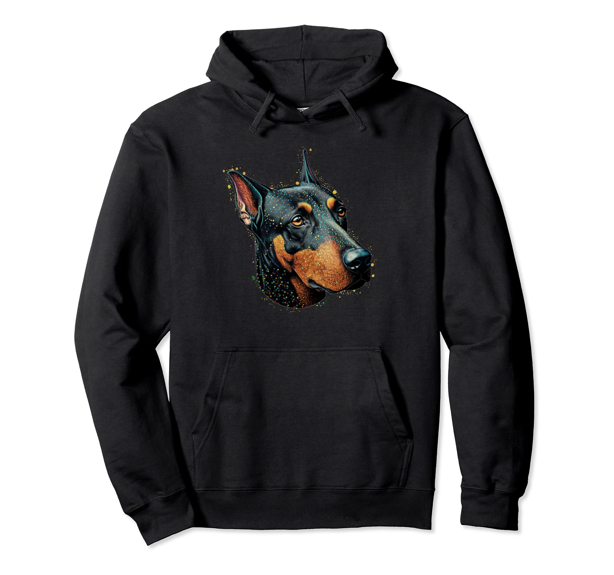 Doberman Lover Colorful Art Dog Mom Dog Hoodie - Streetwear Style Unisex - T-Shirt, Sweatshirt, Hoodie