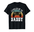 New Dad Fathers Day Leveled Up To T-Shirt - Minimalist Print Men Women - T-Shirt, Sweatshirt, Hoodie