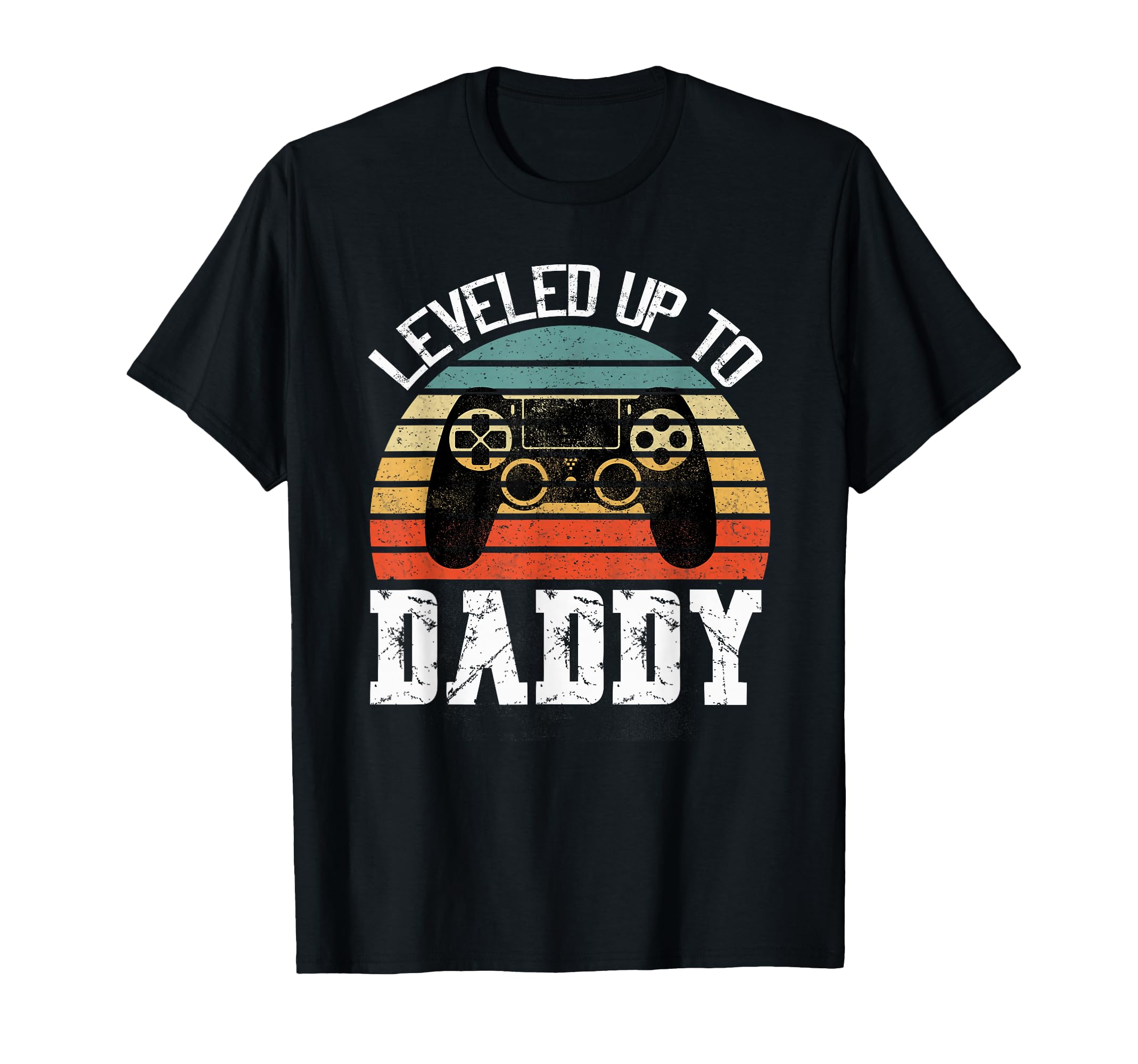 New Dad Fathers Day Leveled Up To T-Shirt - Minimalist Print Men Women - T-Shirt, Sweatshirt, Hoodie