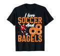 I Love Soccer And Bagels Funny Bagel T-Shirt - Minimalist Print for Adults - T-Shirt, Sweatshirt, Hoodie