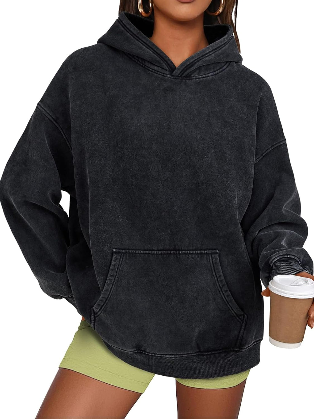 Oversized for Women Teen Girl Winter Cute Acid Wash - Adult & Kids T-Shirts, Sweatshirts & Hoodies apparel design preview 1