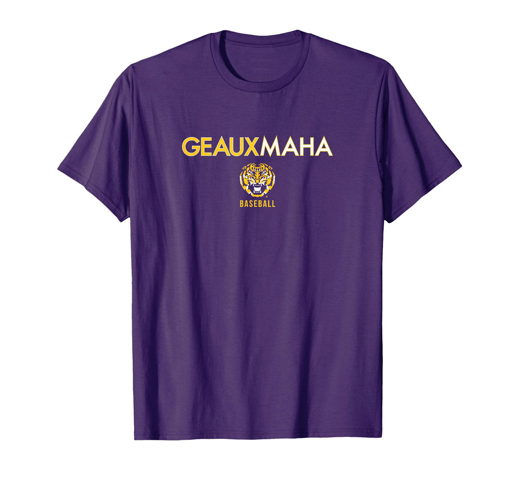 Geauxmaha Lsu Tigers Baseball T-Shirt - Minimalist Print Men Women - T-Shirt, Sweatshirt, Hoodie