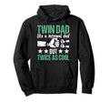 Twin Dad Father Twins Twin Parents Hoodie - Custom Art Print Men Women - T-Shirt, Sweatshirt, Hoodie