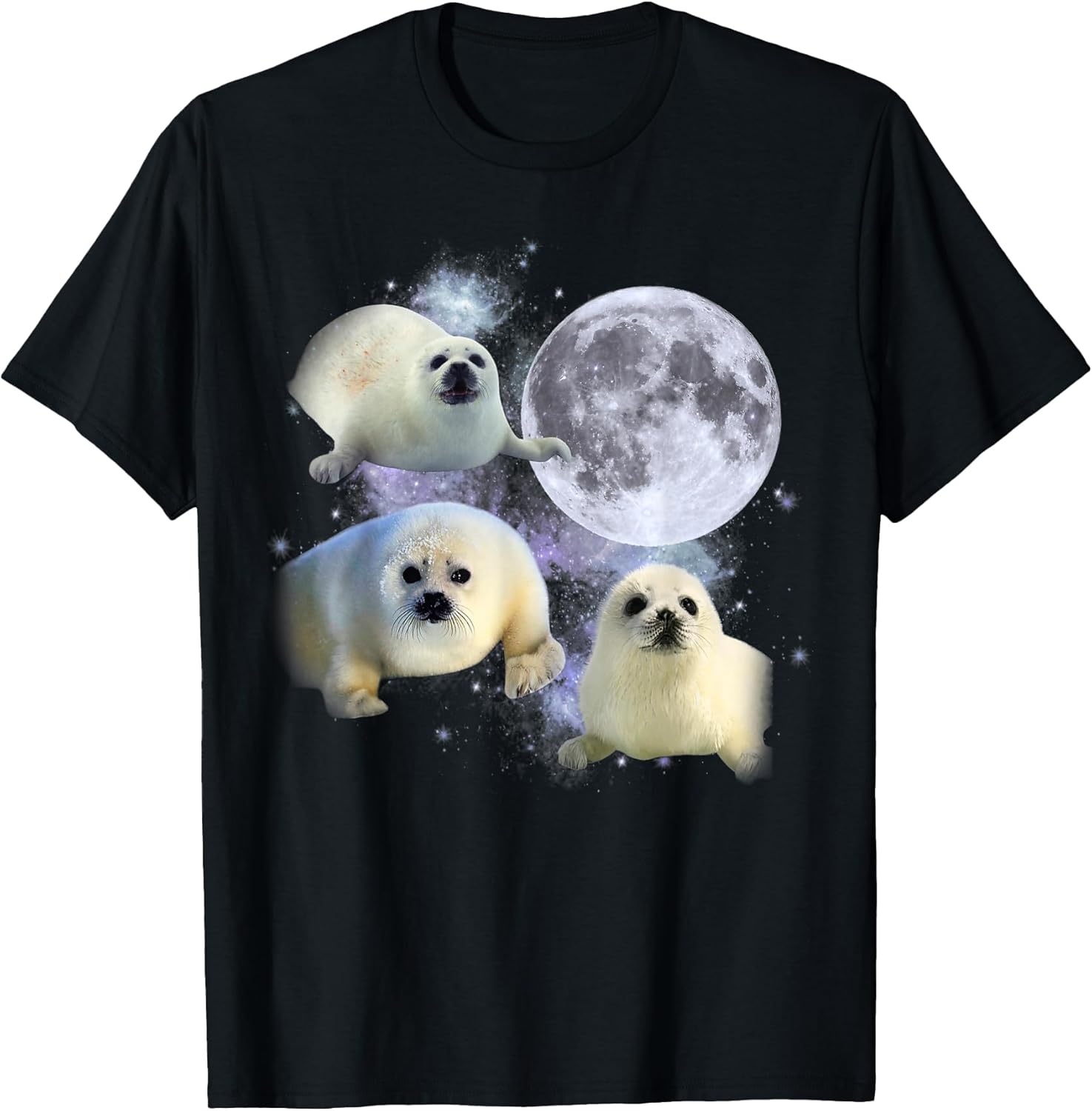 Three Baby Seal Vintage Graphic 90s Funny - Adult & Kids T-Shirts, Sweatshirts & Hoodies apparel design preview 1