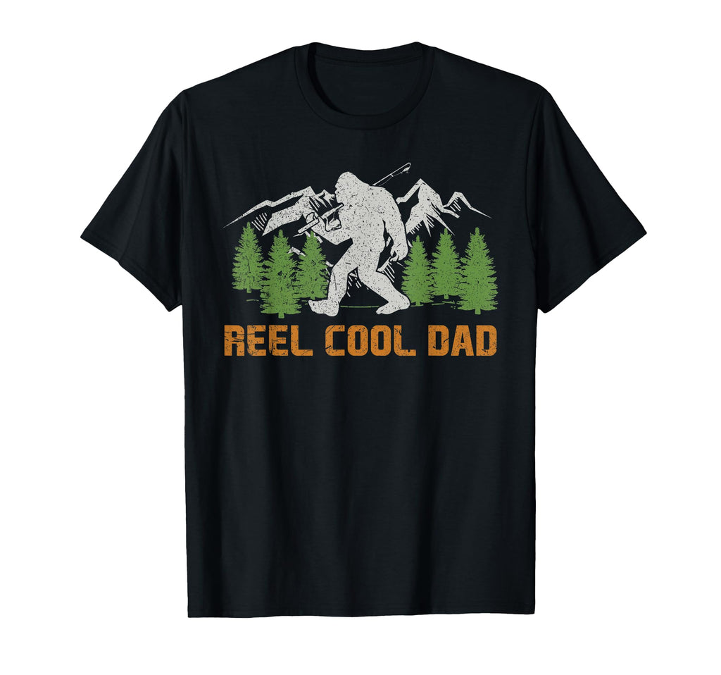 Reel Dad Bigfoot Fisherman Fishing T-Shirt - Aesthetic Graphic for Adults - T-Shirt, Sweatshirt, Hoodie
