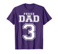 Custom Proud Volleyball Dad Number 3 T-Shirt - Casual Everyday Wear Unisex - T-Shirt, Sweatshirt, Hoodie