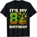 Birthday Boy It's My 8th Video Game - Adult & Kids T-Shirts, Sweatshirts & Hoodies apparel design preview 1