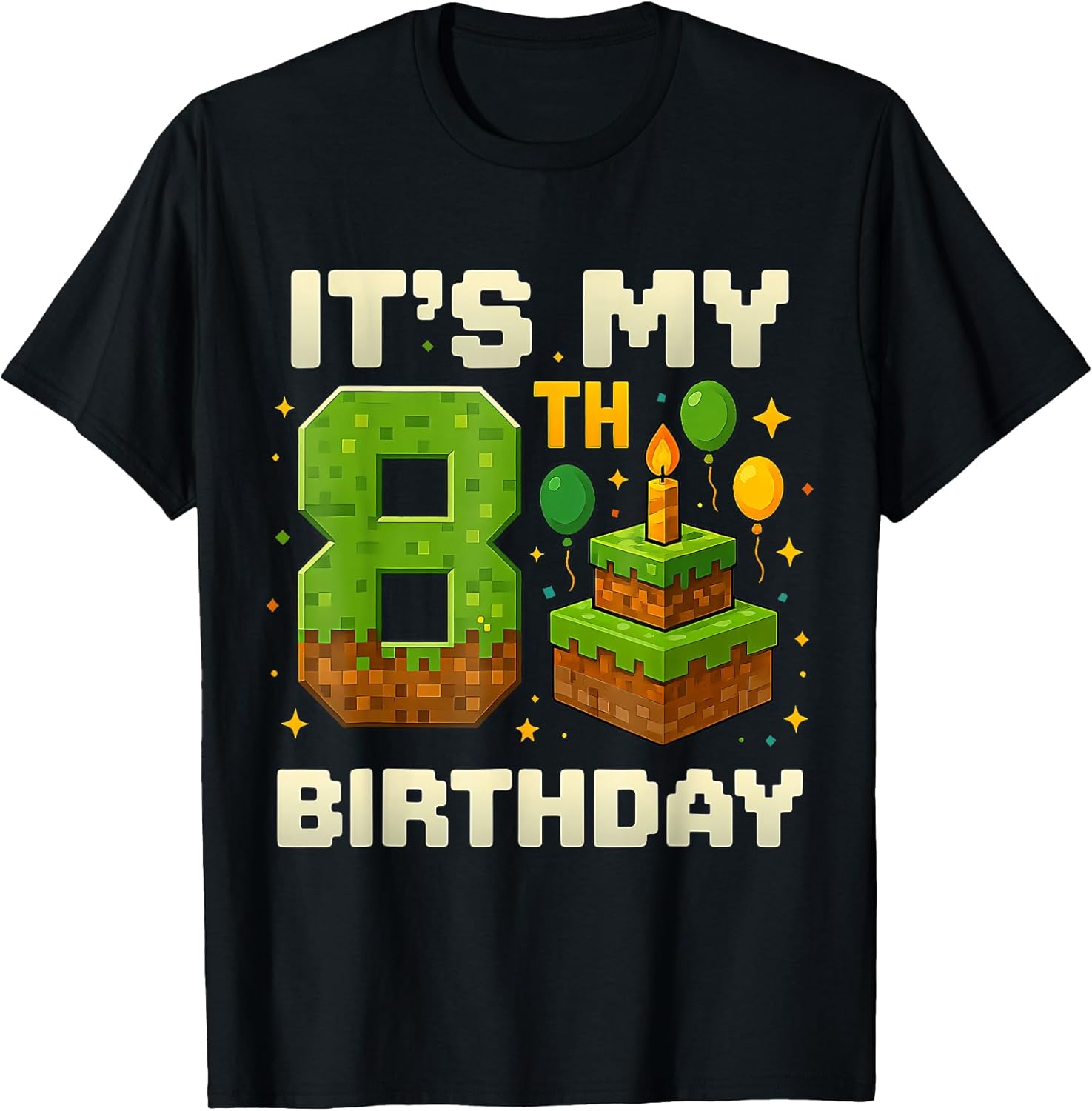 Birthday Boy It's My 8th Video Game - Adult & Kids T-Shirts, Sweatshirts & Hoodies apparel design preview 1