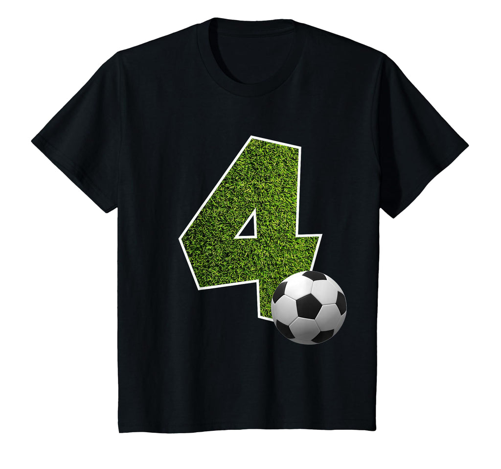 Number 4 Years Soccer 4Th Birthday T-Shirt - Novelty Apparel Men Women - T-Shirt, Sweatshirt, Hoodie